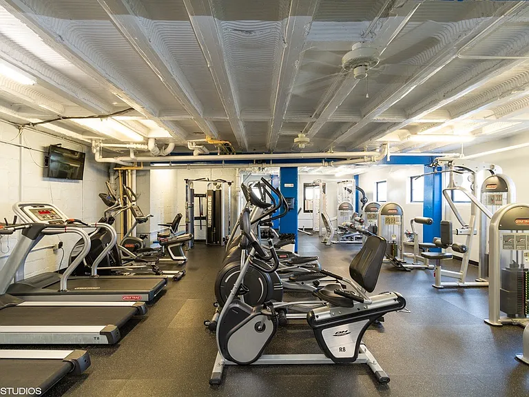 Fully equipped fitness center with strength machines