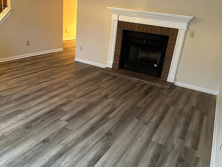 Living with fireplace