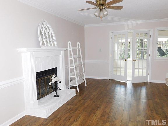 Living room with gas fireplace.