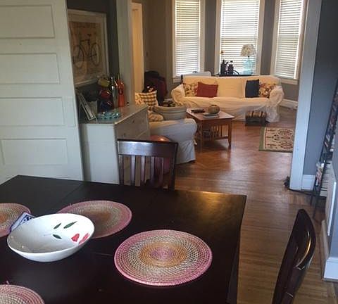 Dining room opens into living room
