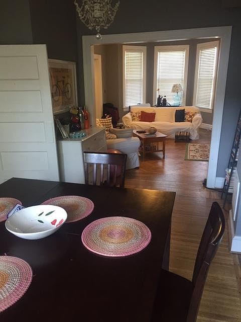 Dining room opens into living room