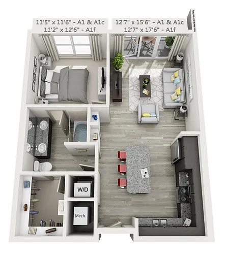 Floor plan A1c