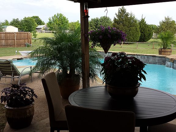 View of pool from patio