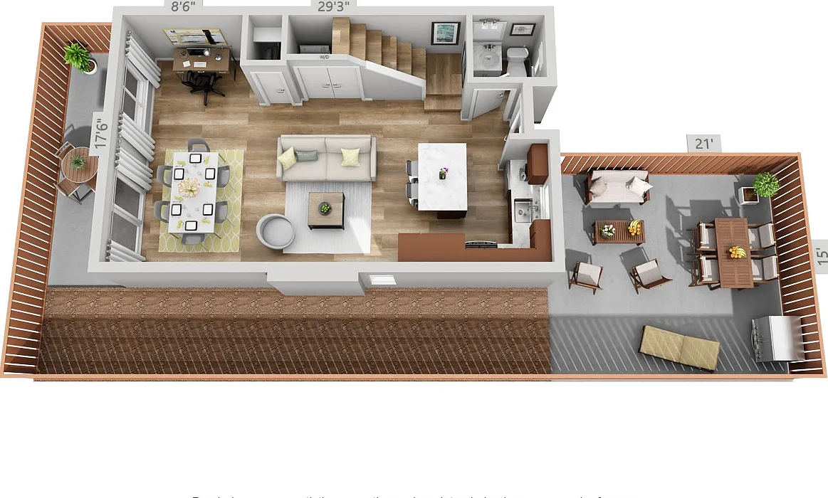 2 bed, 2.5 bath, 1300 sqft, $5,995 — Photo 3