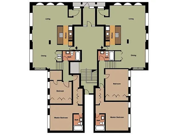 Floor plan 2 Bed / 2 Bath