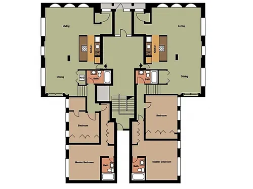 Floor plan 2 Bed / 2 Bath