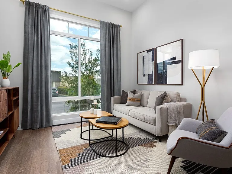 Apartments with hard surface flooring throughout living area