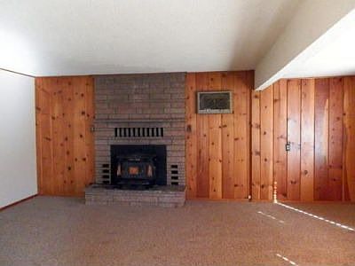 Knotty Pine, Fireplace, living room