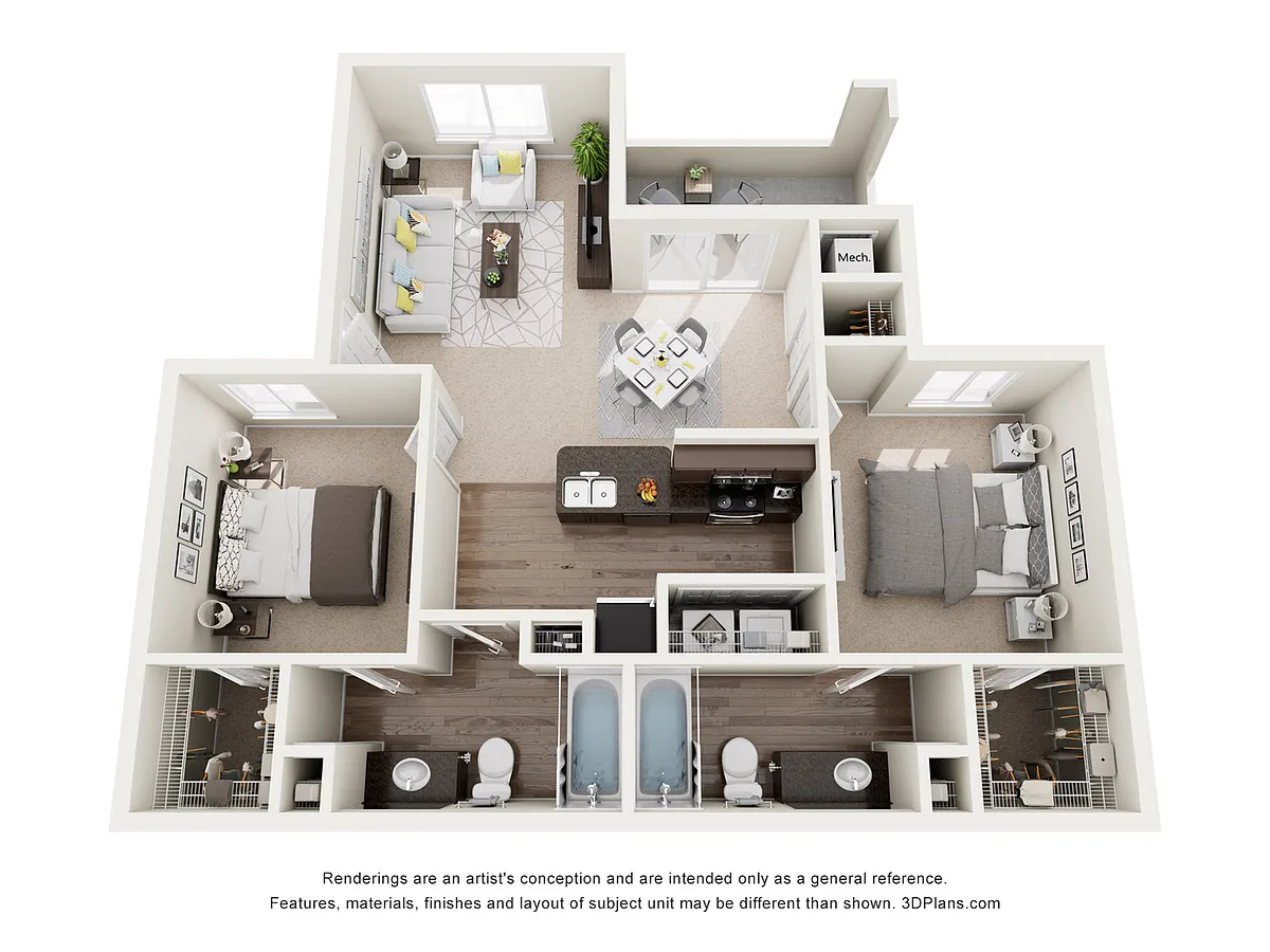 Floor plan D 2X2