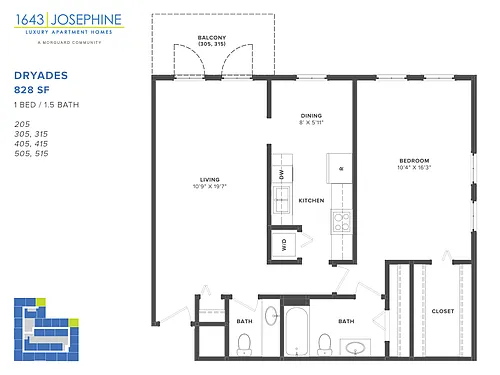 Floor plan Dryades