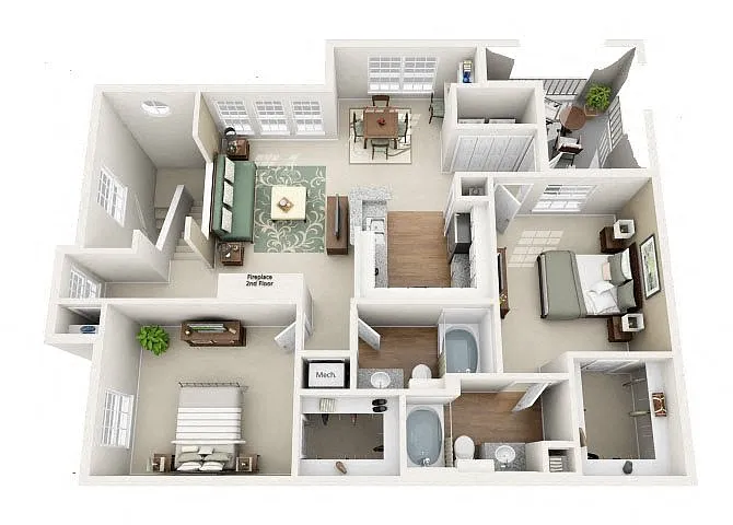 Floor plan B4 Upgraded