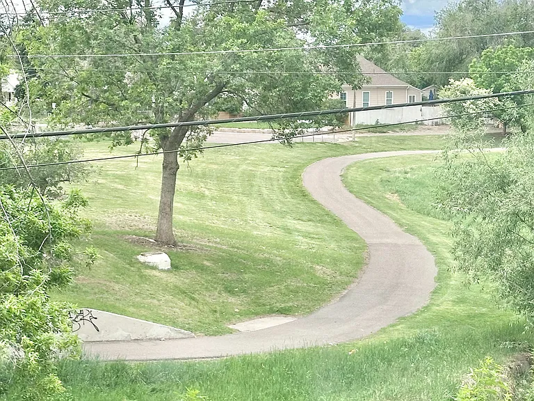 Nearby walking trails visible from property