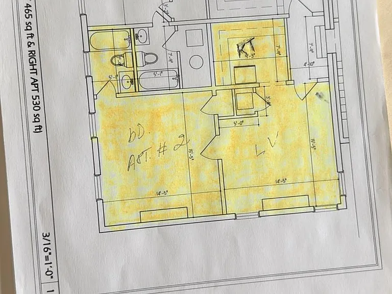 Floor Plan in Yellow