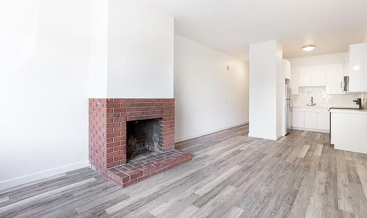 Living room with open kitchen