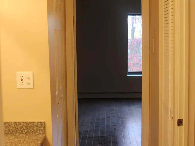 Bathroom leading to bedroom