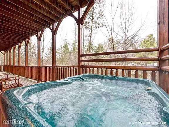 One of the 2 hot tubs