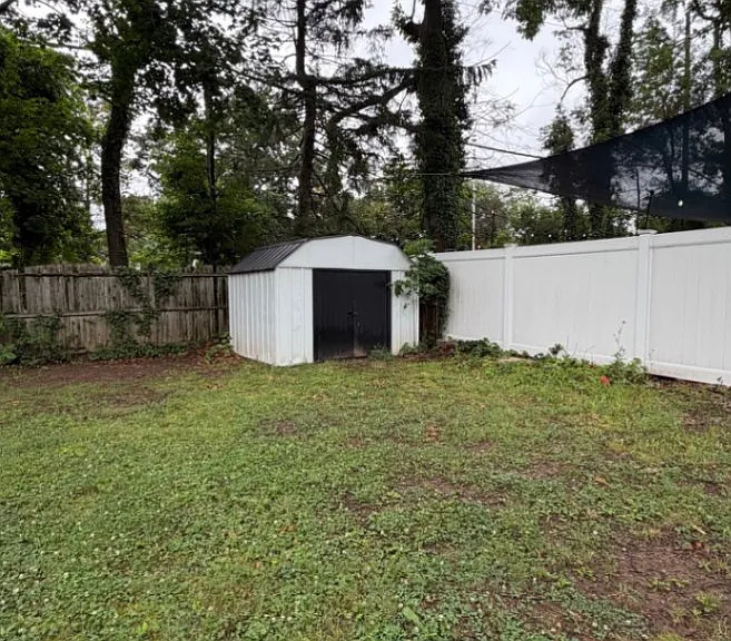 Backyard shed for bikes, toys and tools