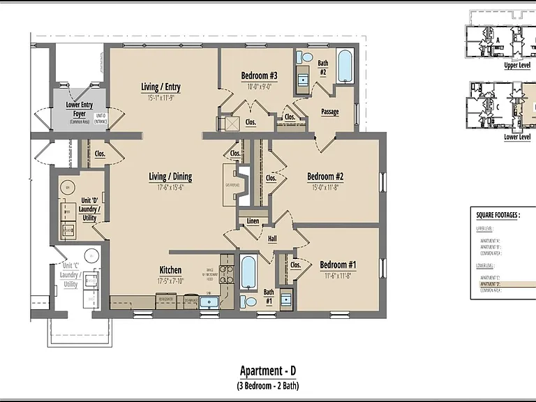 2 Bedroom/1 Bath and 3 Bedroom/2 Bath Quadplex — Photo 19