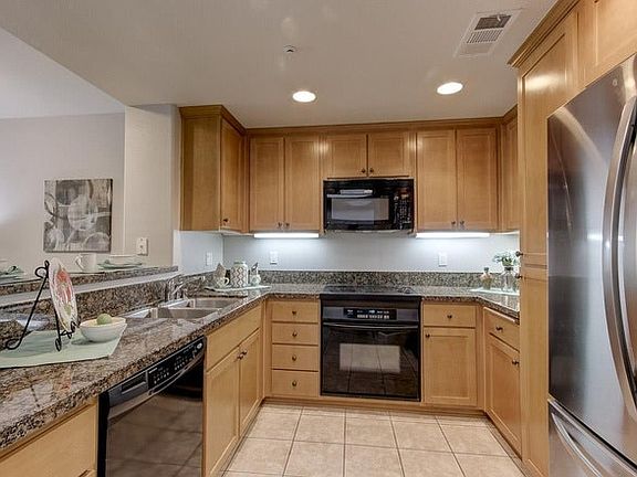 Kitchen with granite counters