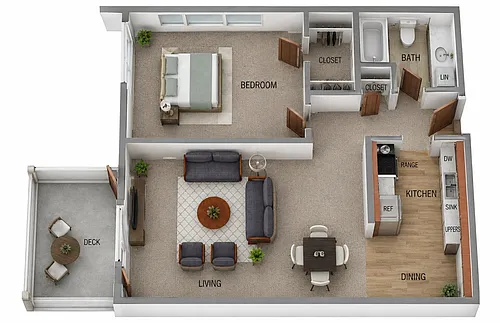 Floor plan One Bedroom