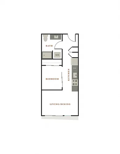 Floor plan Open One Bedroom C