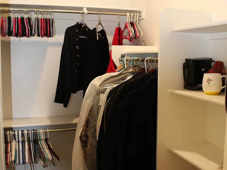 dual closets with plenty of storage