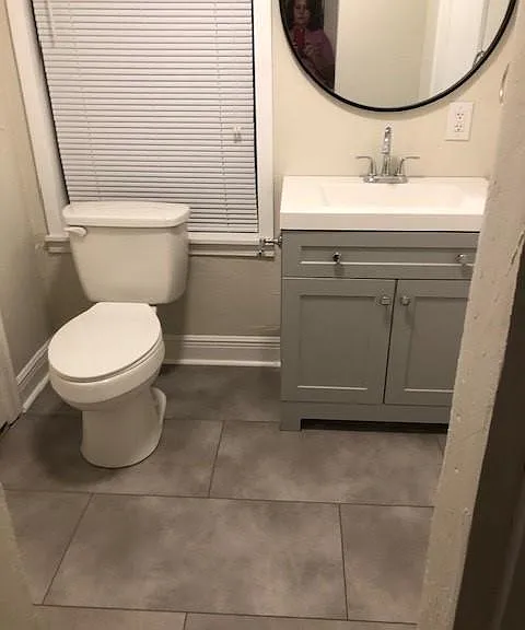 full bathroom - new tile & vanity