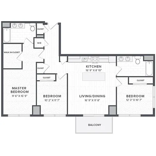 Floor plan 3B2BA-3C