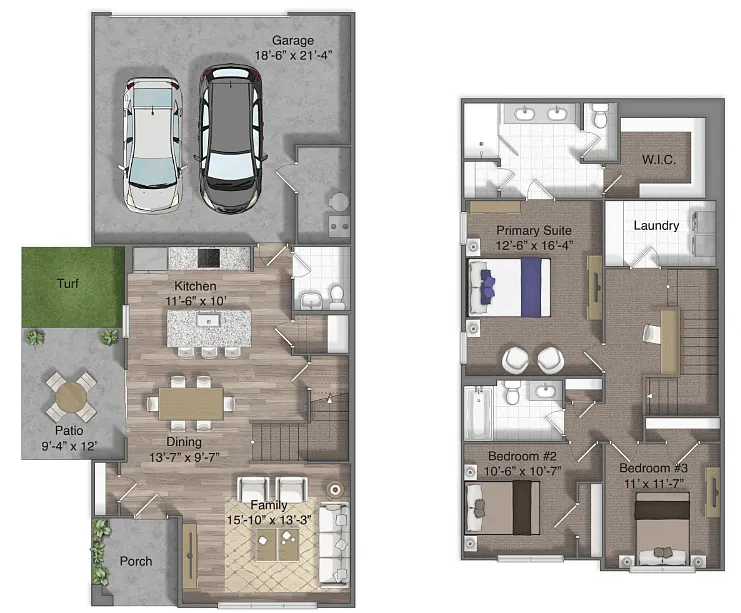 Floor plan Kilby with Attached Garage