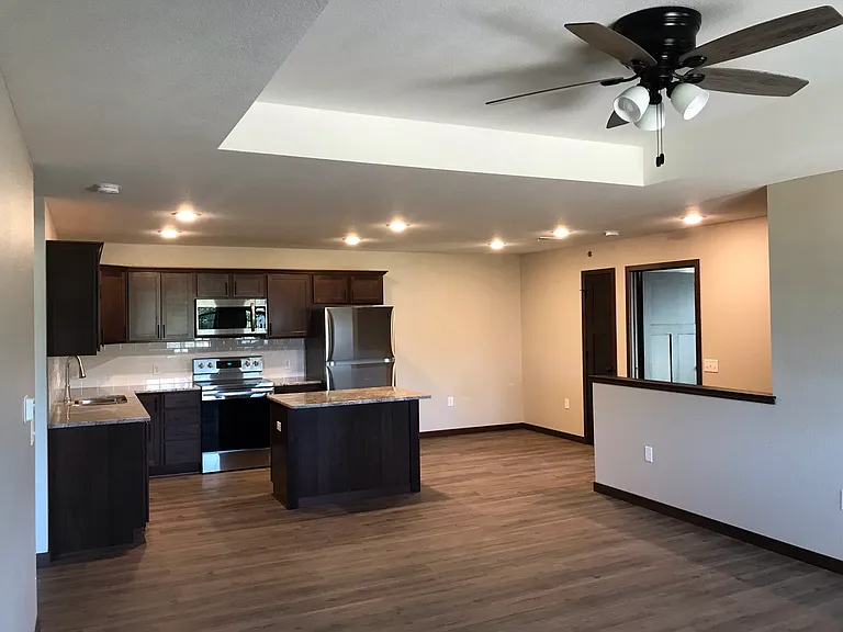 3 bedroom unit living/kitchen/master entry
