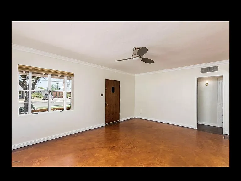 living room and front door