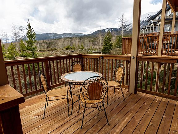 Deck with 180 degree view of Keystone, Gyot, Baldy, Silverheels, Peak1, Mt. Royal, Base of Buffalo Mountain.