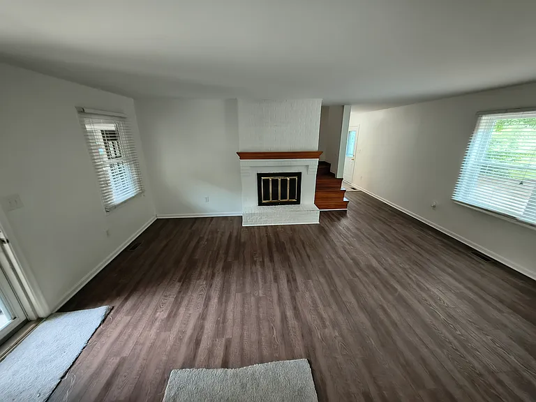 Family room with fire place