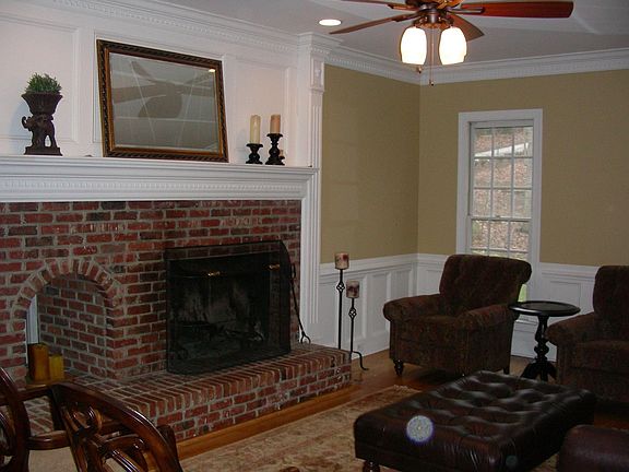 Masonry Wood and Gas Fireplace