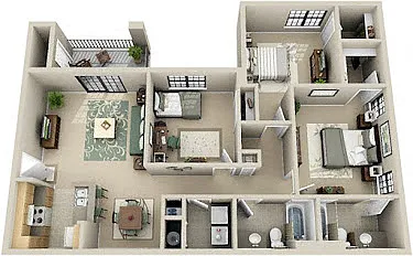 Floor plan Three Bedroom
