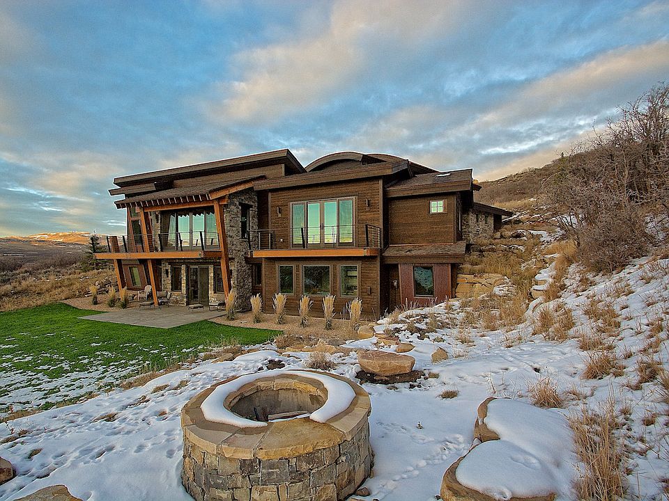 Rear yard with firepit