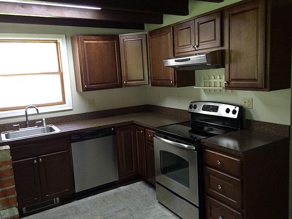 Large kitchen with ample counter space