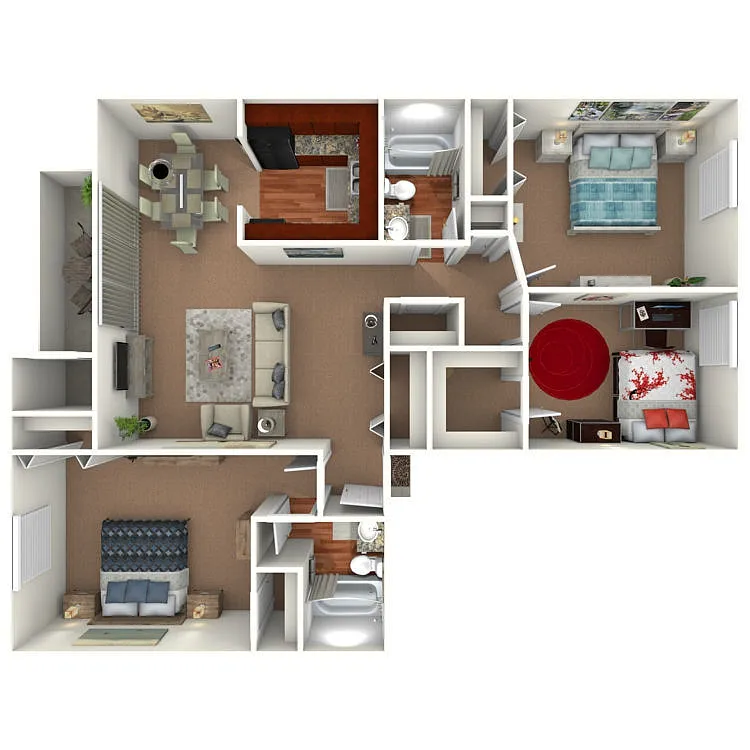 Floor plan The Spruce 3B 2BA