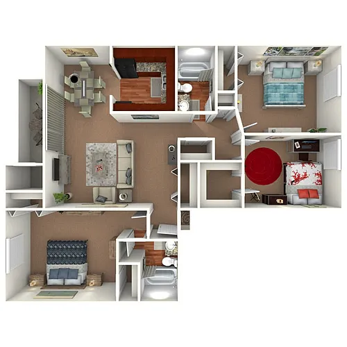Floor plan The Spruce 3B 2BA