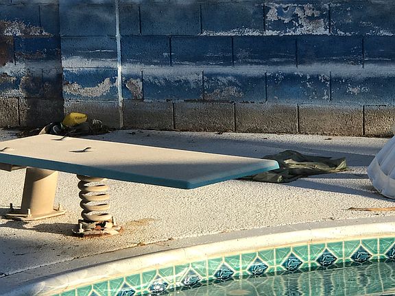 Painted mural privacy fence