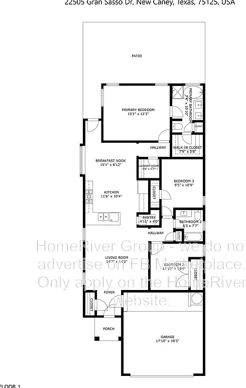 3 bed, 2.0 bath, 1535 sqft, $1,955 — Photo 2