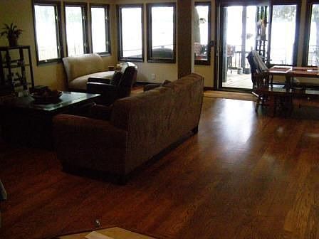 Open Floor Plan With Real Hardwood Floors