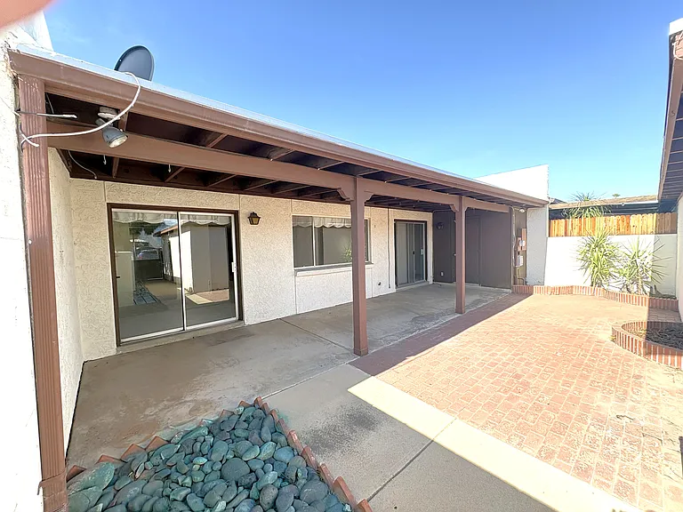 Rear view of home