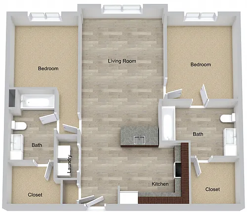 Floor plan Two Bedroom