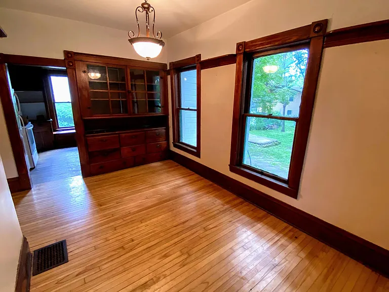 Dining room. Built in hutch also opens on kitchen side.