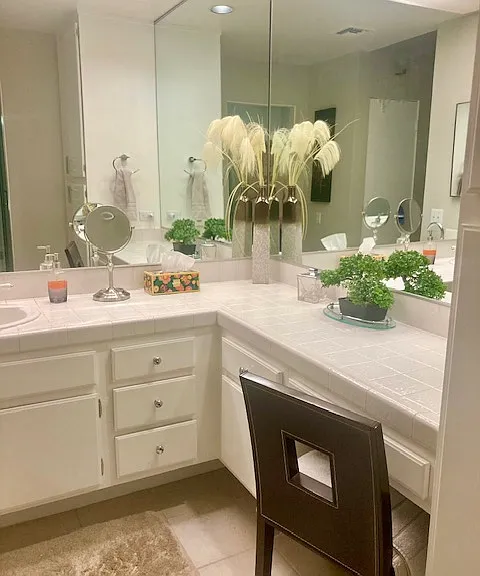 Primary bath vanity area.