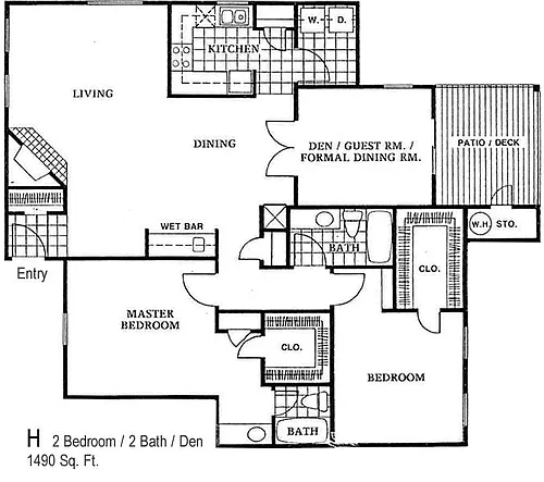 Floor plan Two Bedroom