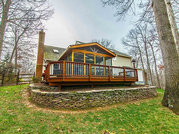 Screened porch has skylights