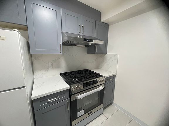 Newly installed cabinets and stove