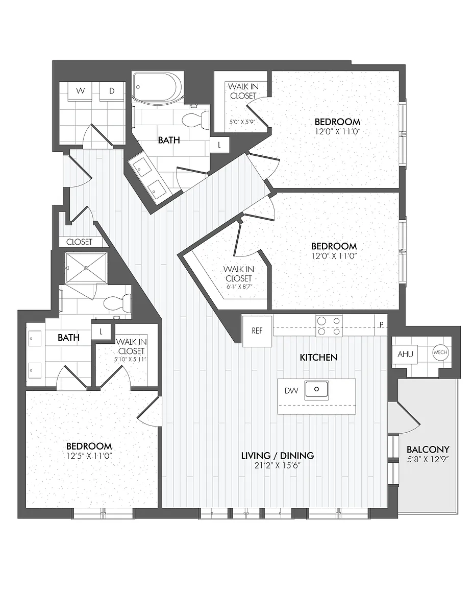 Floor plan 3 Bed/2 Bath-G3